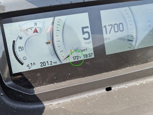 Sea-Doo Dash Engine Temperature Display